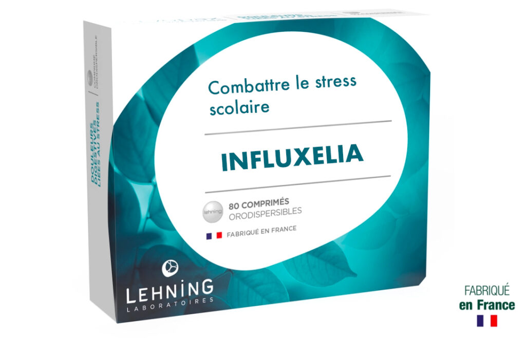 Boîte de médicaments Influxelia 2000 contre le stress scolaire 